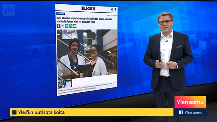 Buddy Healthcare's customer was featured in YLE  morning news in Finland