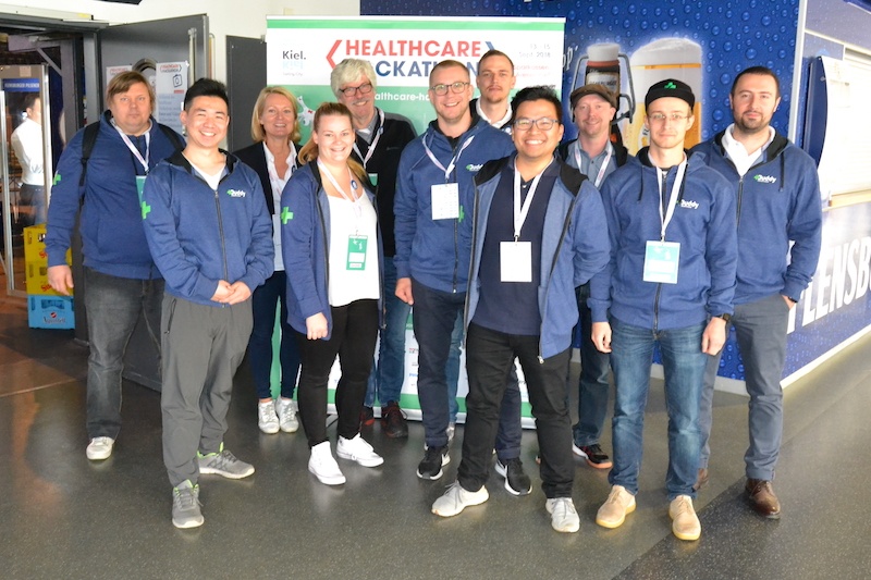 Buddy Healthcare's team at the Healthcare Hackathon in Kiel Germany