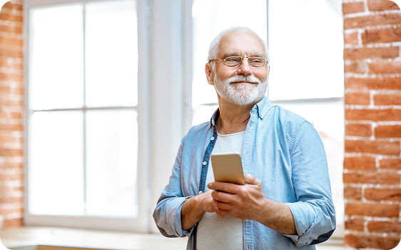 The clinical study participant is submitting a study questionnaire from home