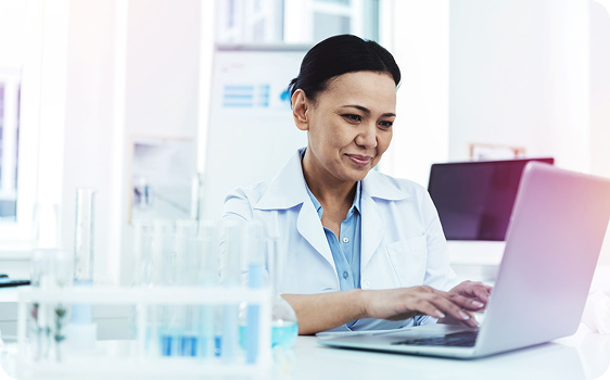 The clinical trial researcher is reviewing pseudonymised and randomised data