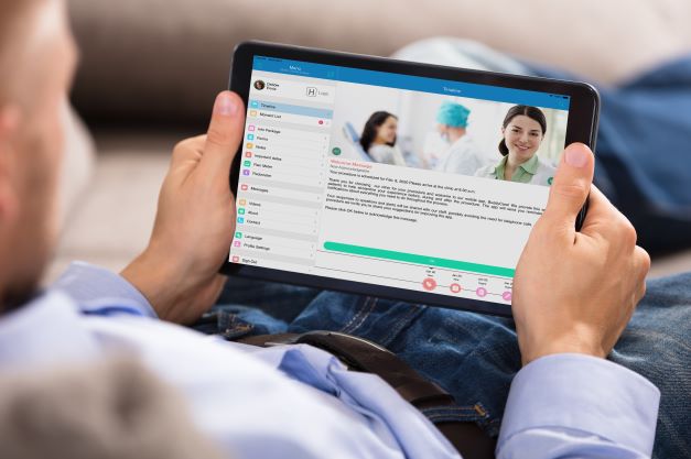 Patient is submitting preoperative assessment digitally