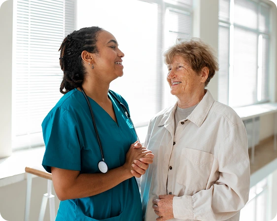 Doctor and nurse working together to illustrate Buddy Healthcare’s mission of improving care pathways and communication